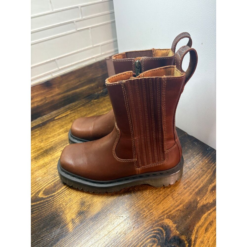 Doc Martens Brown Amaayah Lo Leather Boots Size 6 Women